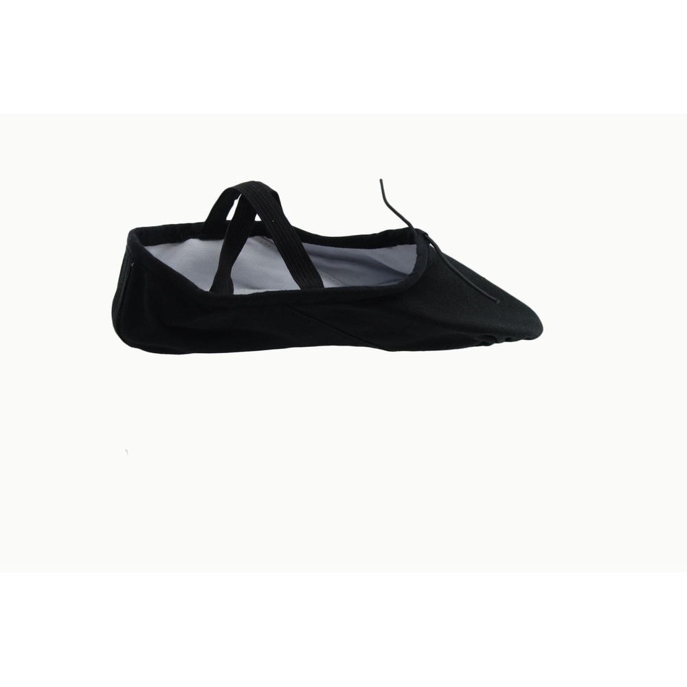 Olora Black Canvas Ballet Slippers Split Sole Dance Shoes Womens Size 5 M US